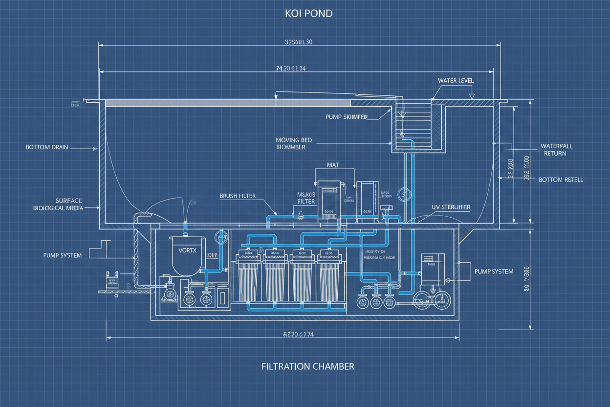 Koi Pond Design & Filtration Engineering: Digital Blueprint Series