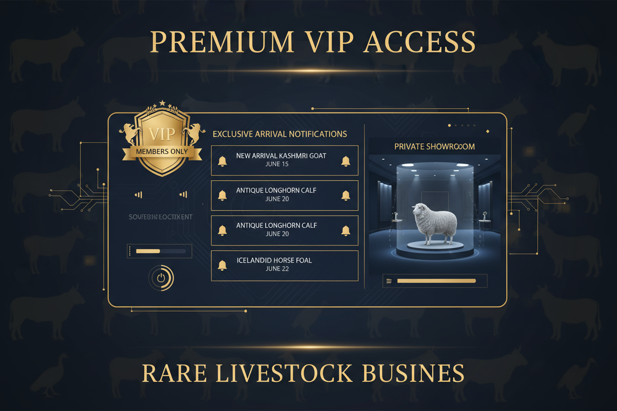 VIP Access: Rare Livestock Arrival Alerts & Private Digital Showroom